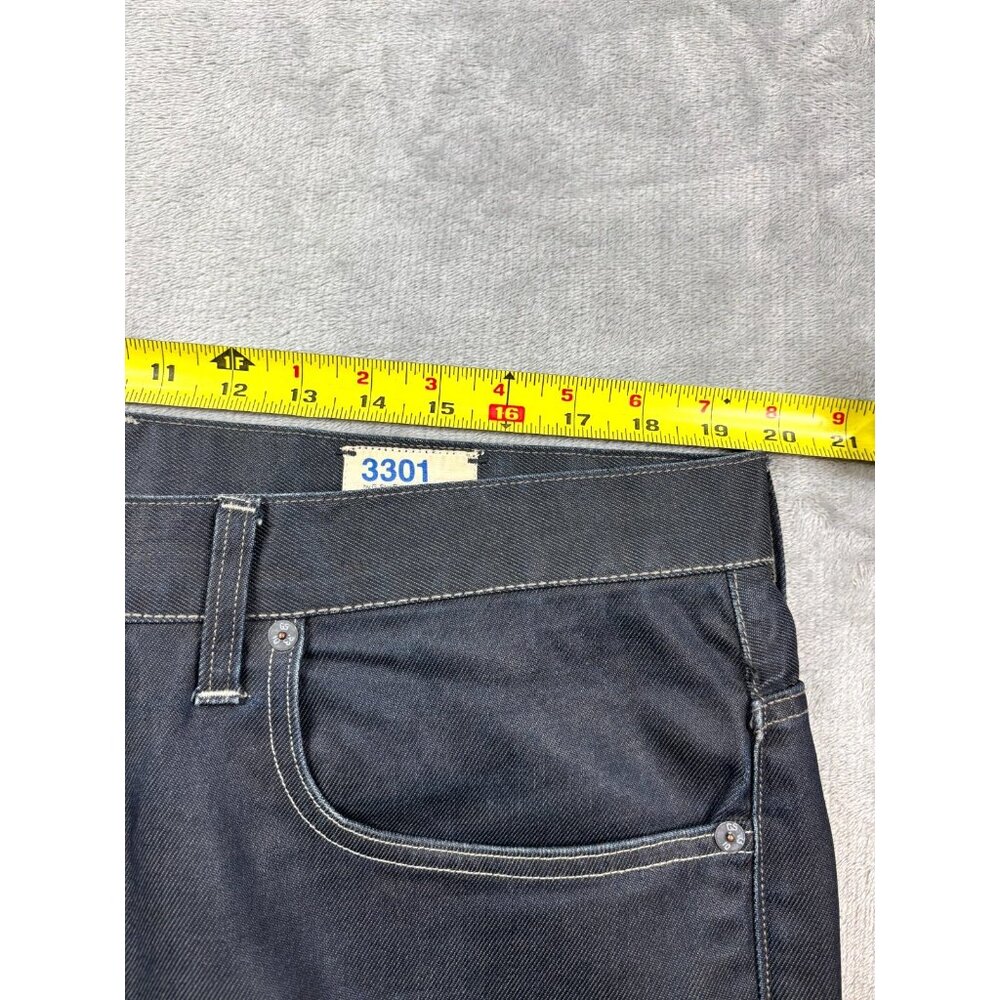 G-Star Raw Jeans Mens 40/32 Black Denim Dark Wash Straight Leg Classic Zip Fly - Picture 8 of 11